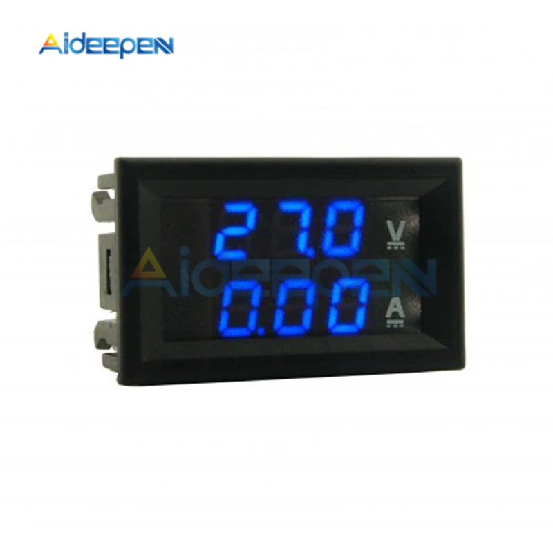100V 10A BlueBlue 3 DC 100 в 200 в 10 А 50 А Мини цифровой вольтметр Амперметр 3/4 бит Вольт Напряжение измеритель тока тестер красный синий зеленый светодиодный двойной дисплей - Цвет: 100V 10A BlueBlue 3