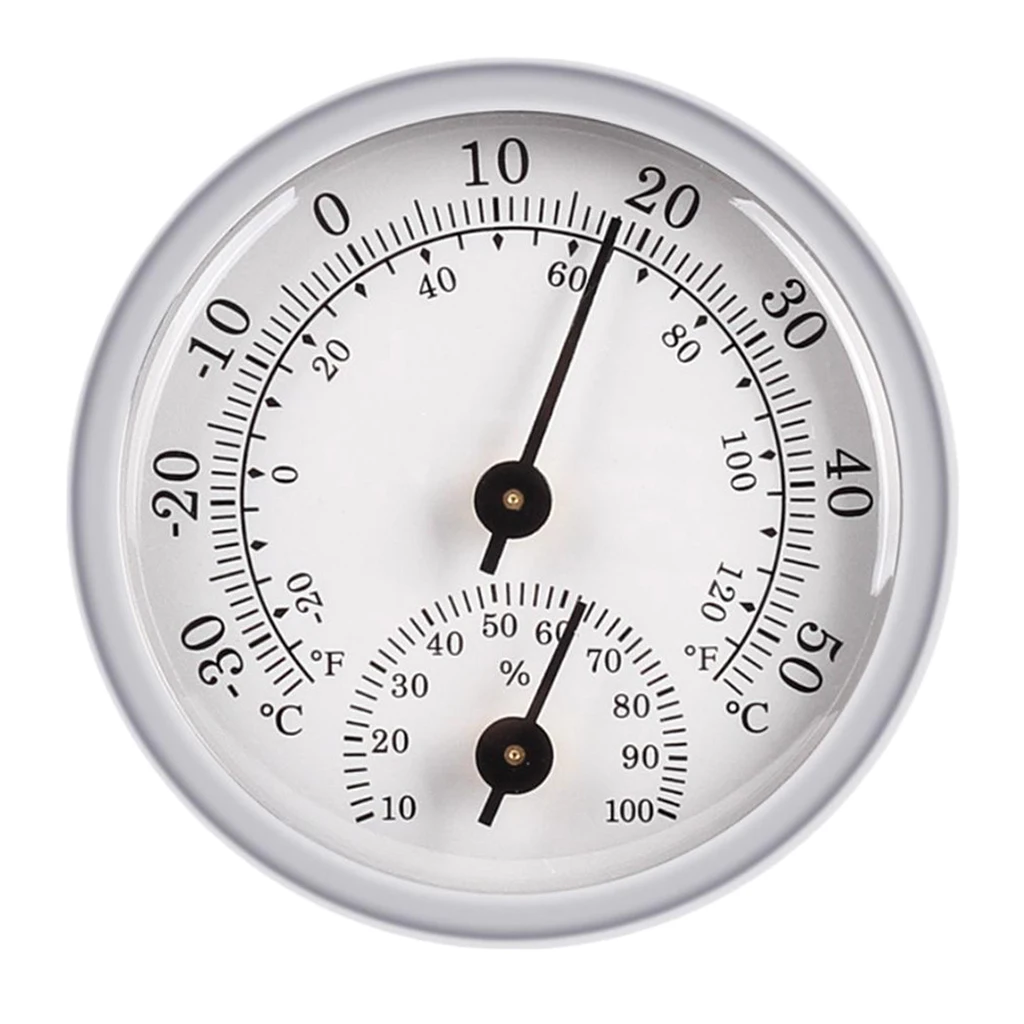 

2 in 1 Wall Thermometer Hygrometer Humidity Gauge Indicator -20 and 120 F /-30 and 50 C 10 to 100%RH