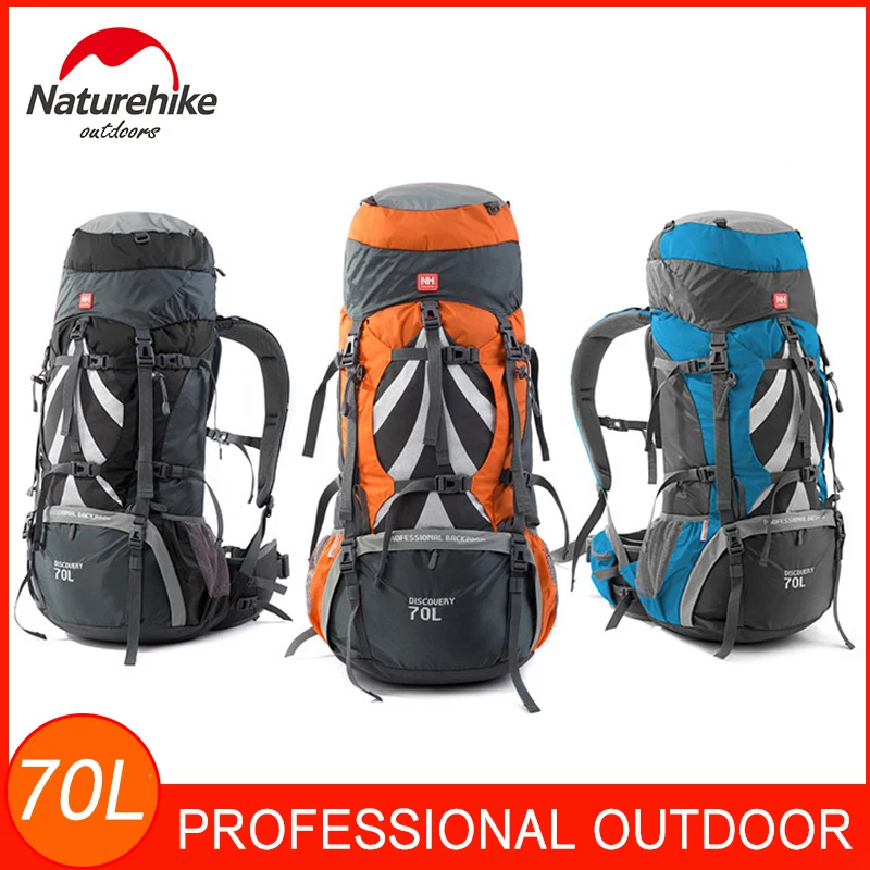 

70L Large Backpack Professional Outdoor Sports Bag External Frame Mountaineering Backpack Hiking Camping Travel NH70B070-B