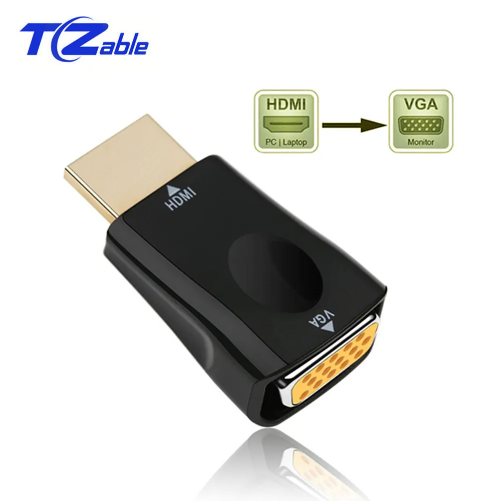 HDMI к VGA адаптер 1080P конвертер Папа мама для портативного компьютера цифро