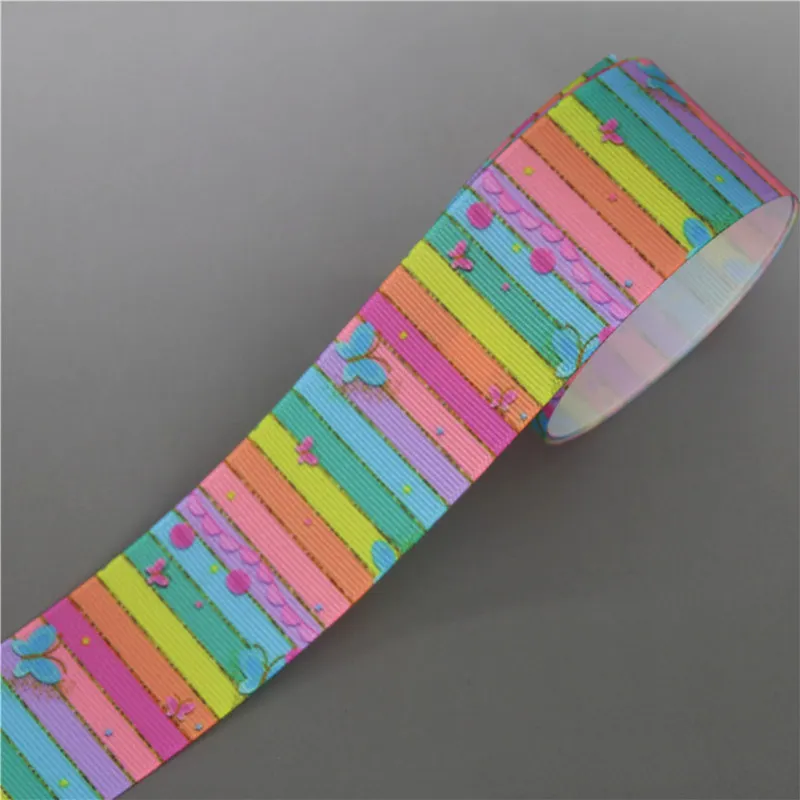 DUWES 1 5 дюйма ярдов цветов шеврона печатная ткань рандомный бант головной убор