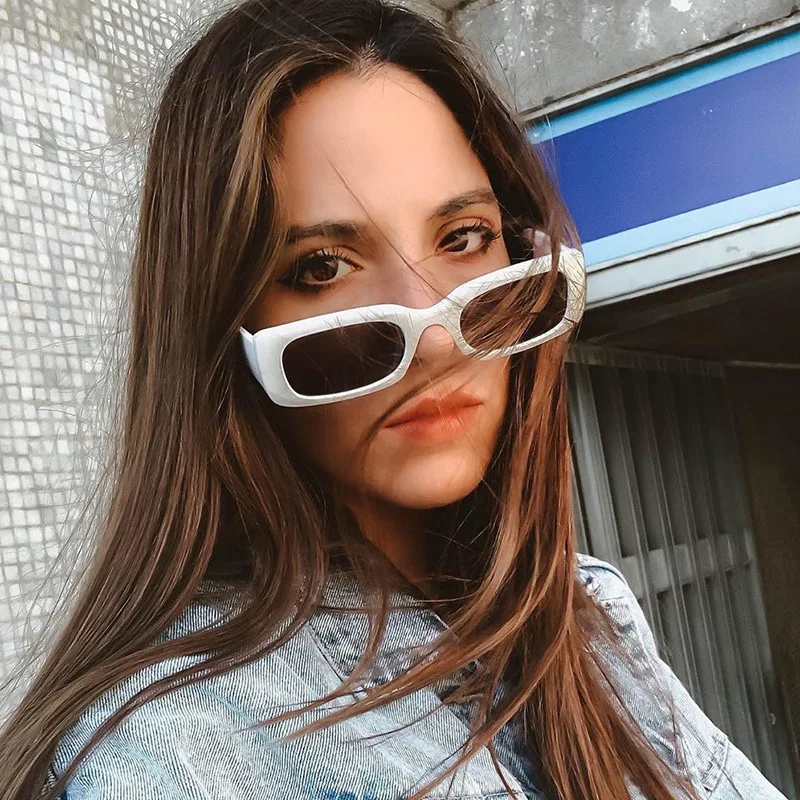 

2021 Square Rectangle Sunglasses Women Vintage Sun Glasses For Lady Luxury Brand Travel Retro Oculos Lunette De Soleil Femme