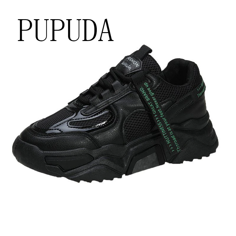

PUPUDA White Sneaker Women Mesh Casual Shoes Women Summer Fashion Sport Sneaker Comfortable Jogging Shoes For Women 2020