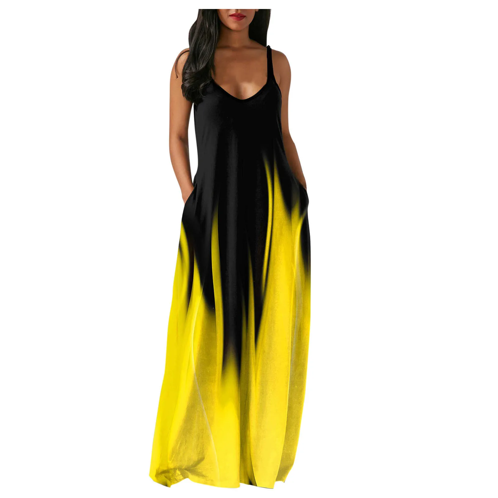 

Women Summer O-neck Print Sleeveless Plus Size Dress Casual Party Pullover Long Dresses Clubwear Ladies 2021 Vestidos