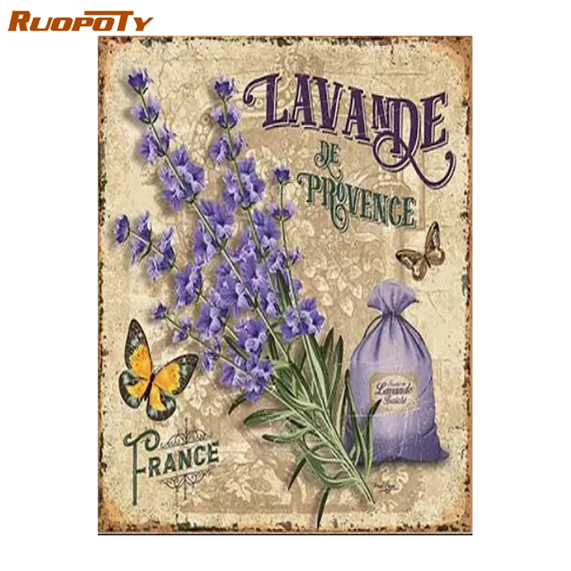 

RUOPOTY 5D Diamond Painting Poster Full Square&Round Diamond Embroidery Mosaic Plant Kits Art New Arrival Home Decor