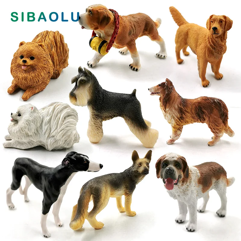 Статуэтка Schnauzer с изображением волка собаки померанца модель животного домашнее