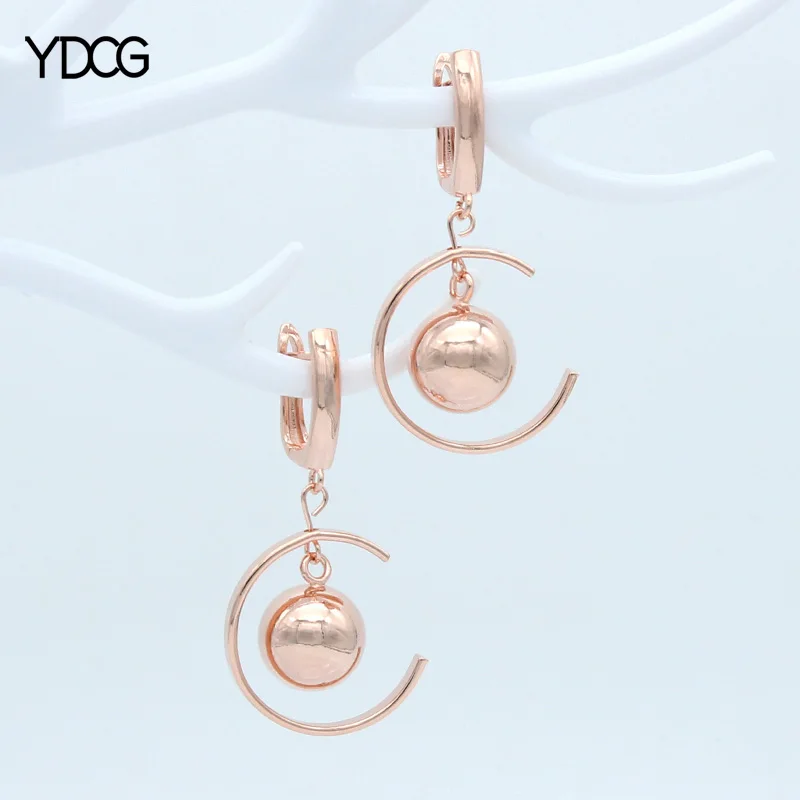 YDCG южнокорейские модные новые поступления 585 розовое золото круглый шар