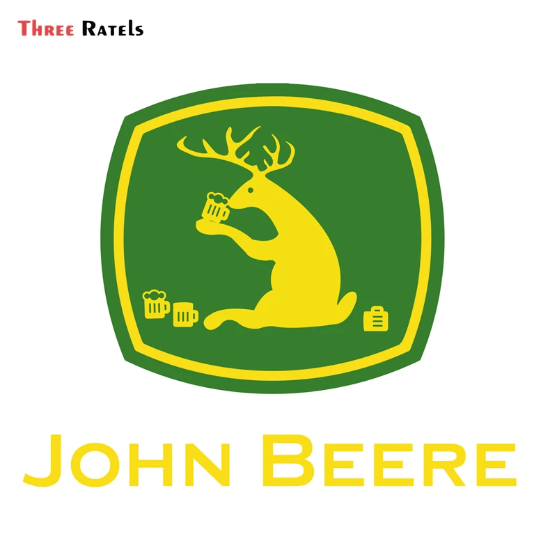 Виниловые наклейки Three Ratels FC981 для JOHN BEERE, фермерский трактор, Гатор, сельское хозяйство, авто, мотоцикл, боковые наклейки, забавная наклейка