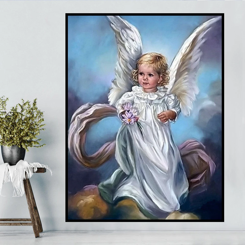 Новинка 5D фотообои Детские Крылья Стразы картина из страз мозаика полная