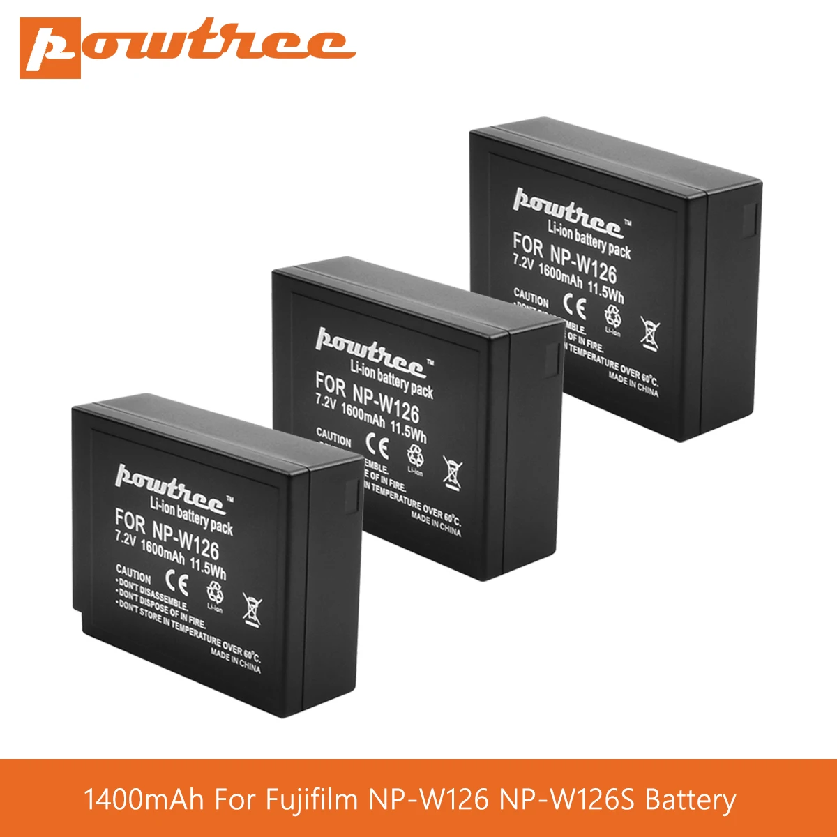 Powtree 1600mAh NP W126 W126S аккумулятор для Fujifilm X Pro1 XPro1 T1 XT1 HS30EXR HS33EXR PRO1 L70|Перезаряжаемые