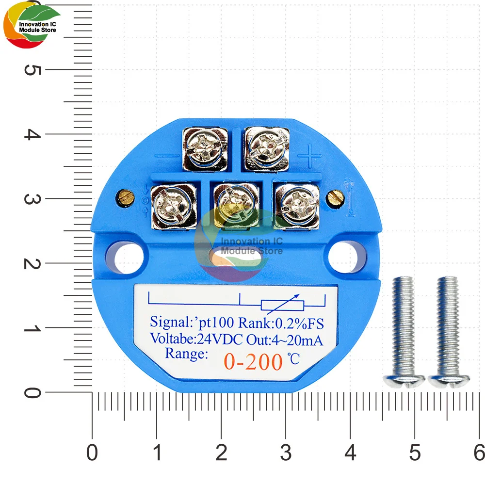 RTD PT100 Temperature Sensor Meter Transmitter Isolated Detector Module -200-200 Celsuis 0-600 4-20MA | Электронные компоненты