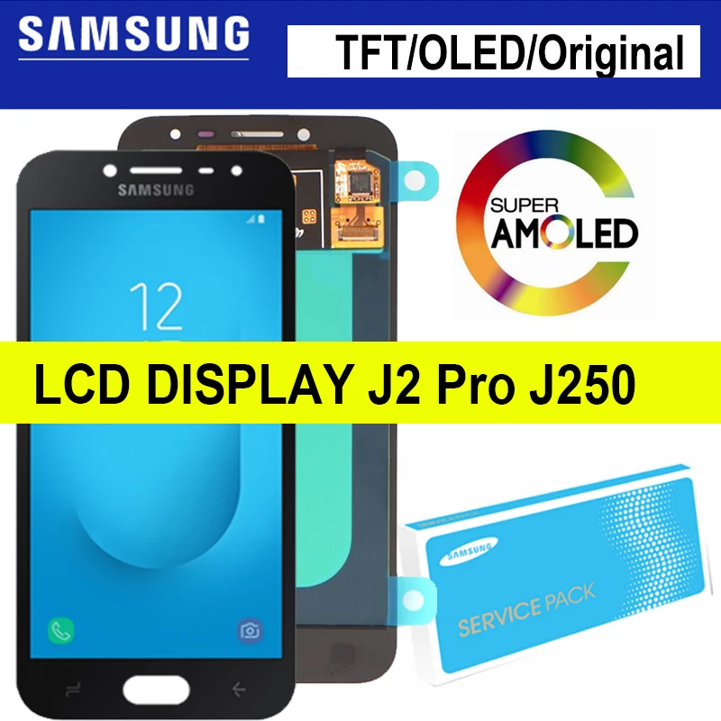 Дисплей с тачскрином TFT/OLED/Super Amoled для Samsung Galaxy J2 pro 2018 J250 J250F ЖК-дисплей