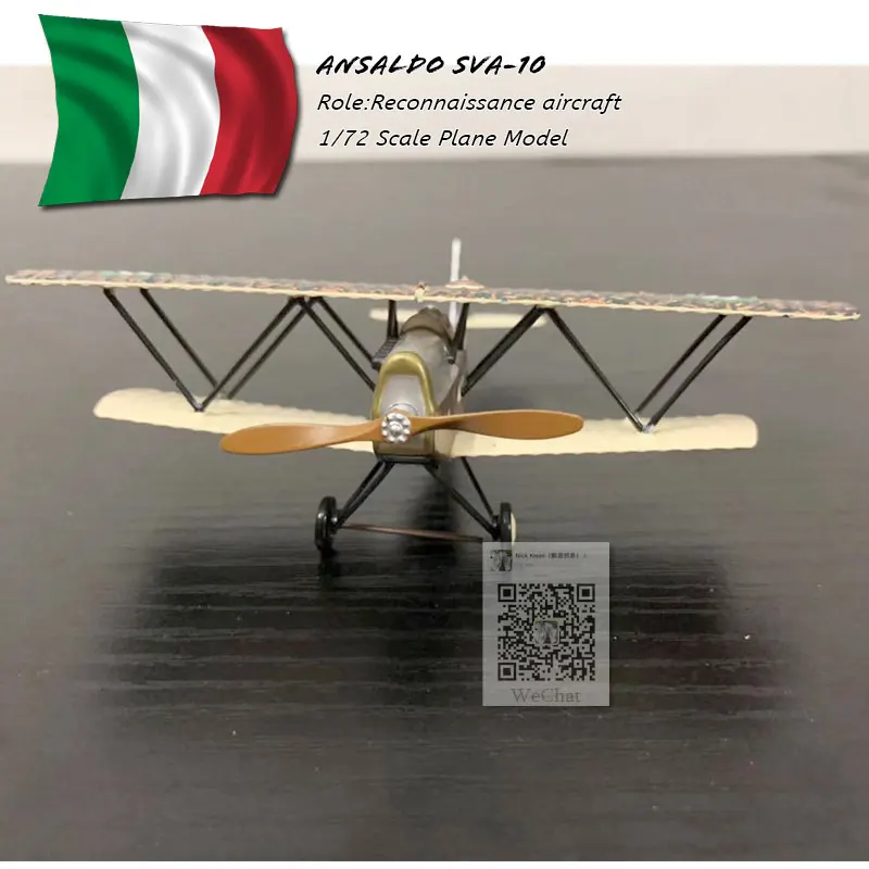 ITALERI 1/72 масштаб военная модель игрушки Италия Ansaldo SVA-10 истребитель литой металлический самолет модель игрушки для сбора/подарок