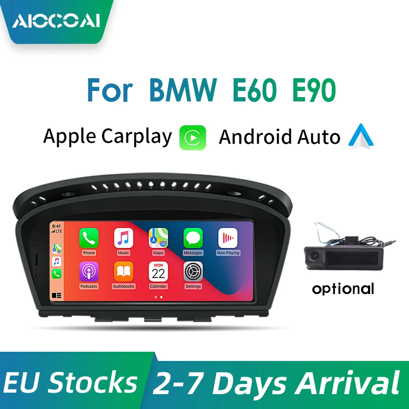 Беспроводная автомобильная навигация Apple CarPlay Android GPS IPS экран 8 дюйма для BMW Series3 5 E60