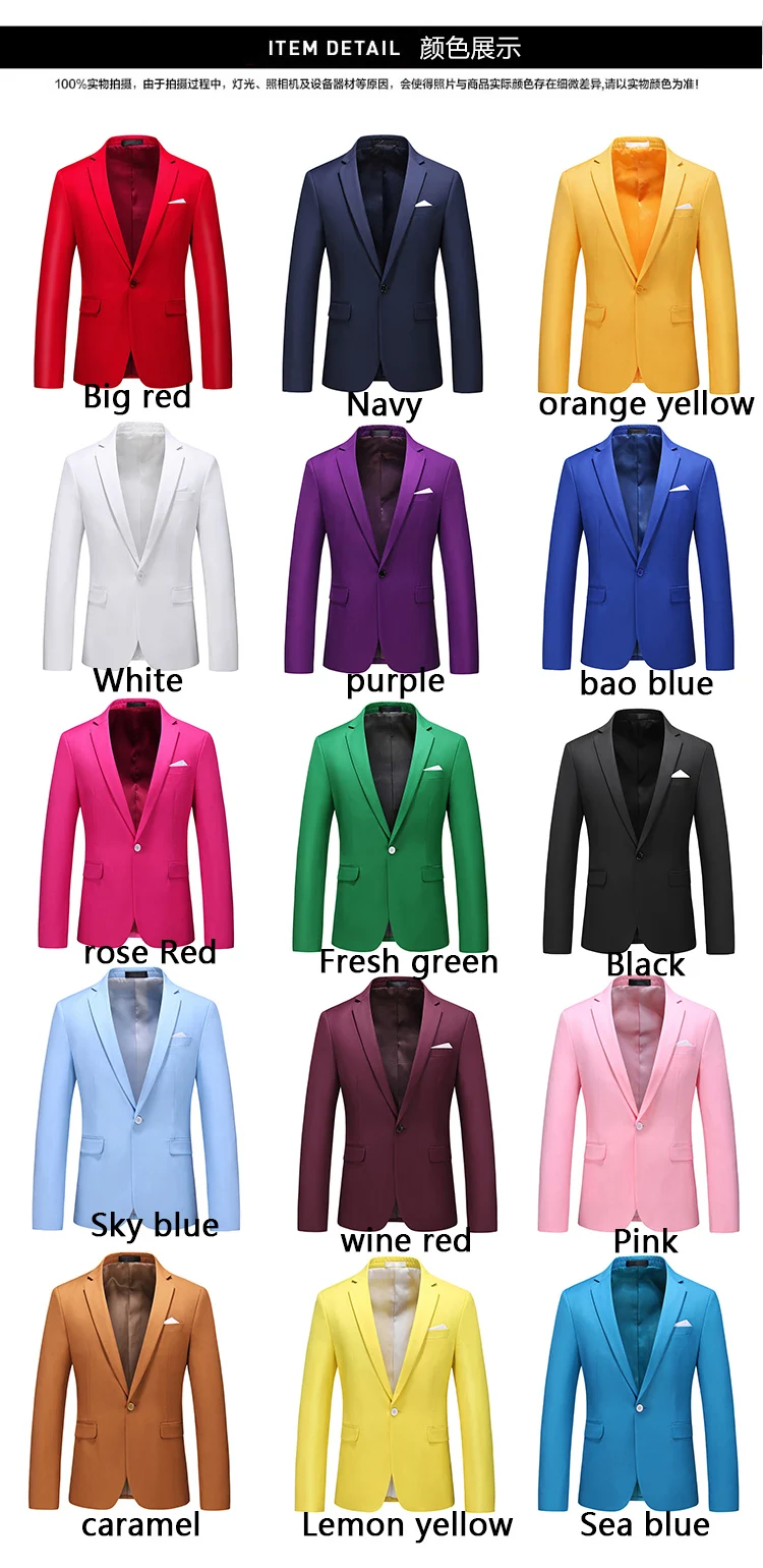 

Wedding Suits for Men Party dress Blazer Jacket Plus size Casual Blazer for Man Coats Slim Fit Red Black Plus Size M-6XL