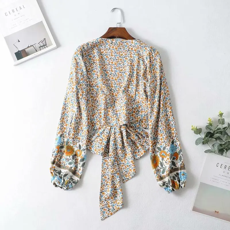 Boho Queens каштановых Для женщин с цветочным принтом из искусственного шёлка в