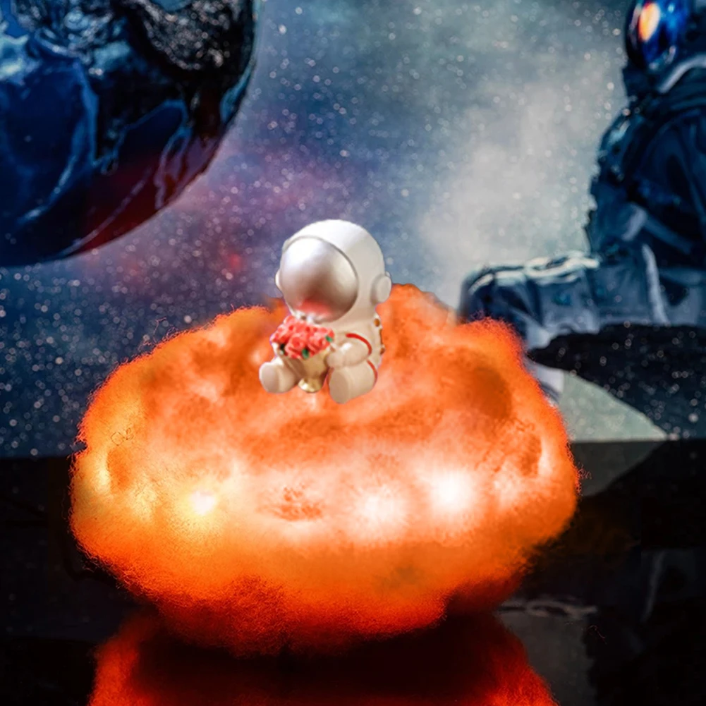 

Table LED Night Light Bedside with Rainbow Effect Bedroom Cloud Flower Astronaut for Household Living Room Accessories