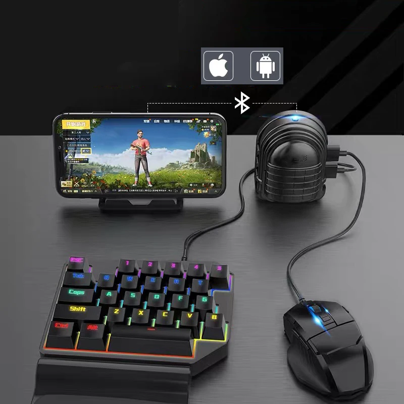 Pubg Mobile Game Keyboard and Mouse Adapter USB Mobile Game Controller Converter Wireless Connections Adapter for Android/iOS