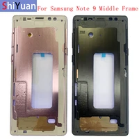 housing middle frame lcd bezel plate panel chassis for samsung note 9 n960f phone metal middle frame with adhesive sticker