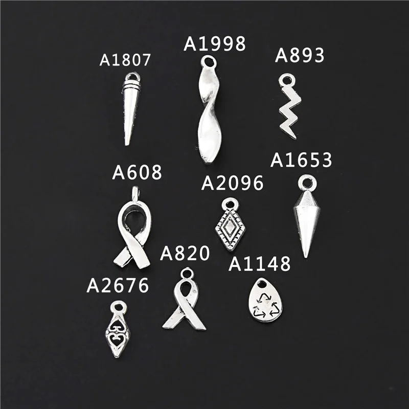 18 шт. ленты серебряного цвета с ромбовидными лепестками|Шармы| |