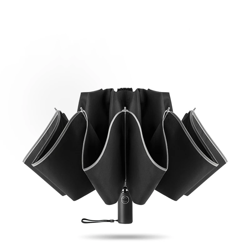 10k полностью автоматическим Светоотражающая женские дождевые Зонты тройной