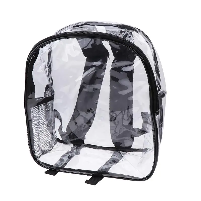 1 шт прозрачный рюкзак из ПВХ на молнии сумка Школьный ранец для детей Дети