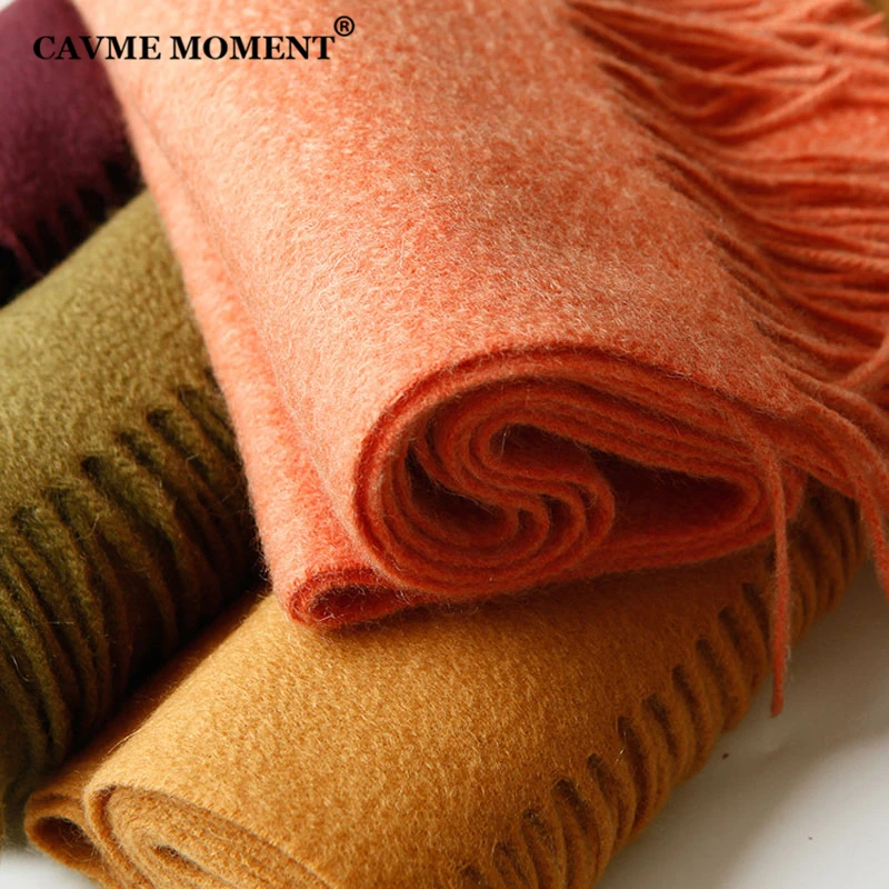 CAVME Pure Cashmere Scarf for Women Men's Long Scarves 100% Cashmere Winter Wraps CUSTOM Letters 40*200cm 200g