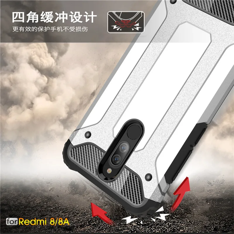 For Xiaomi Redmi 8 8A Case Armor Shockproof Silicone Phone Cover Bumper Capa | Мобильные телефоны и аксессуары