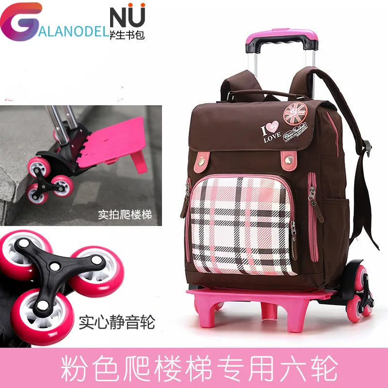 

Школьные рюкзаки на колесиках для девочек и мальчиков, водонепроницаемые детские школьные ранцы на колесиках, дорожные портфели, детские школьные портфели на колесиках
