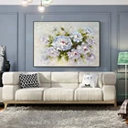 Абстрактная картина холста ручной работы Толстая Текстура Цветок картина маслом для гостиной декоративная палитра нож Флор картина маслом