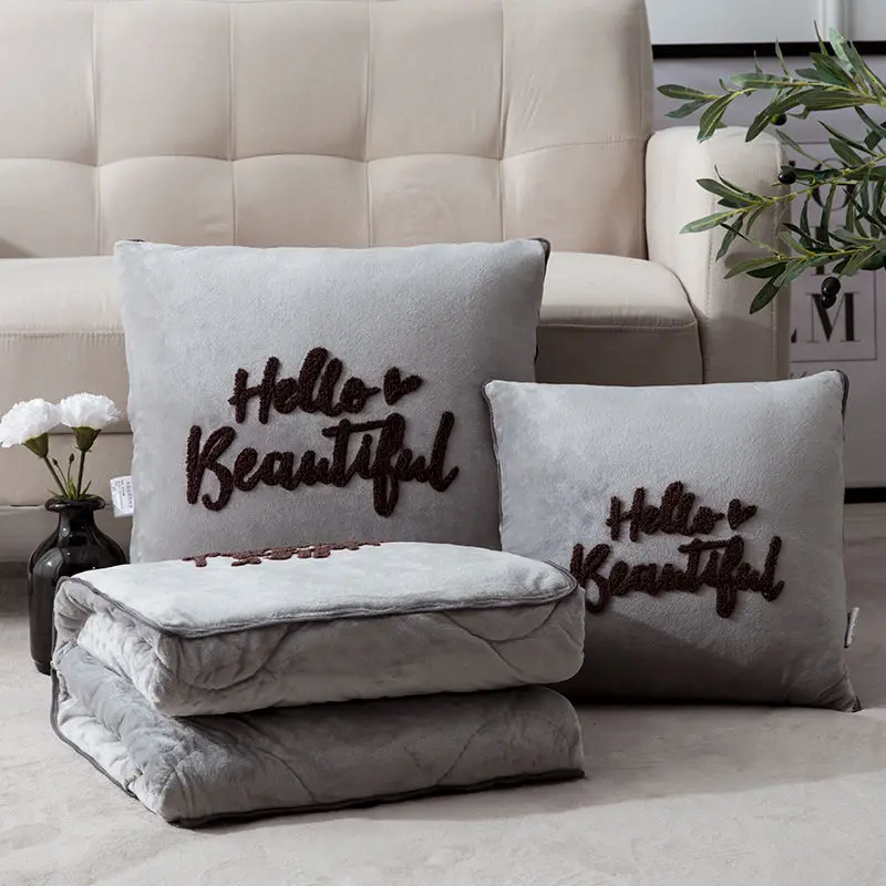 Зимняя утолщенная Автомобильная подушка одеяло Двойная для спины кровати