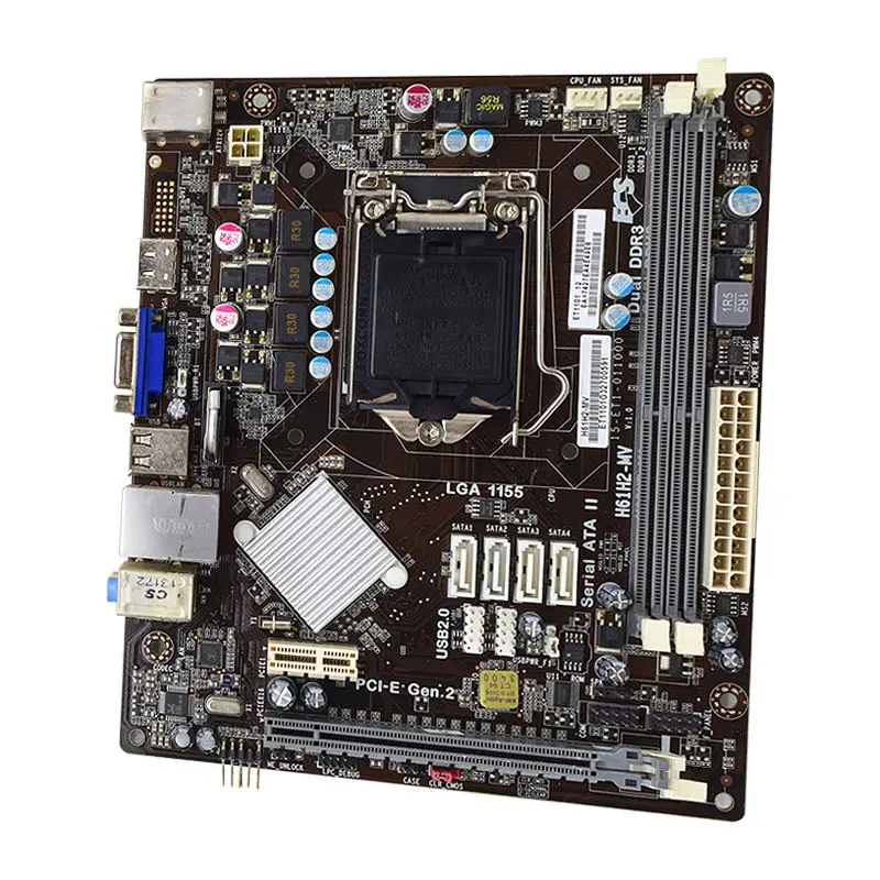 For ECS H61H2-MV Intel H61 DDR3 16GB LGA 1155 i7 i5 i3 Cpus VGA USB 2.0 SATA2 Micro ATX Original Desktop Motherboard | Компьютеры и