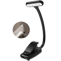 reading light rechargeable usb book light flexible book lamp dimmer table desk lamps portable clip light led music stand lights