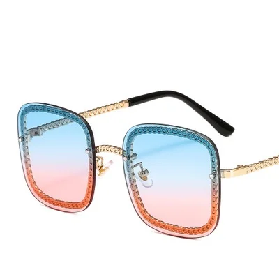 

COOLSIR Trend 2019 Women Sunglasses Retro Rimless Ladies Sun Glasses Square Metal Fashionable Summer Beach Accessories