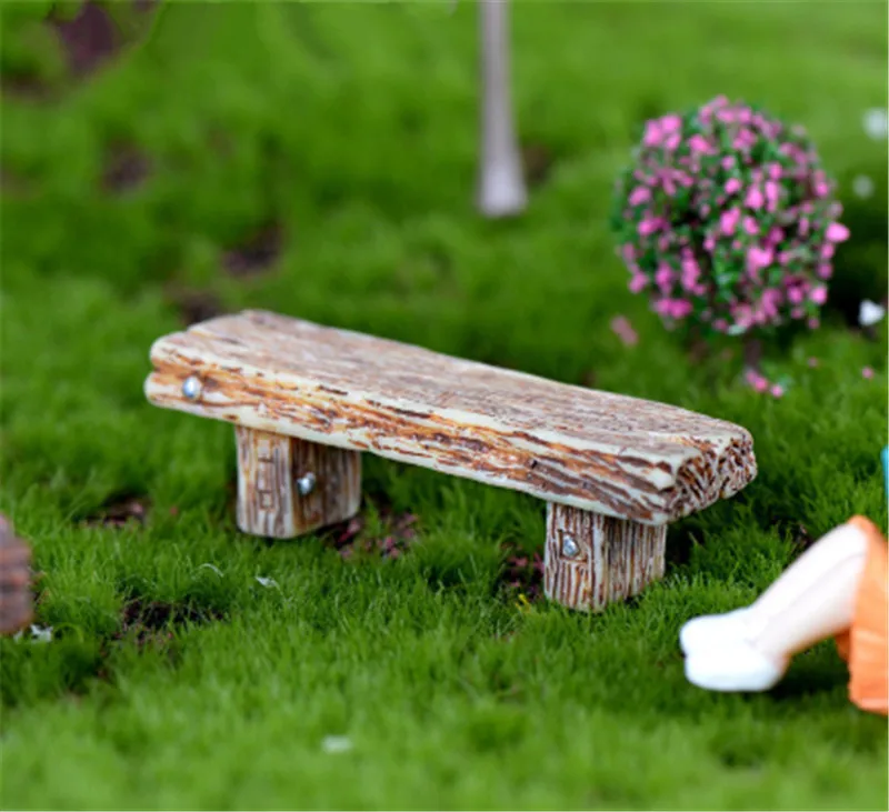 1 шт. Длинная Деревянная Скамья миниатюрная Статуэтка фея аксессуары для сада