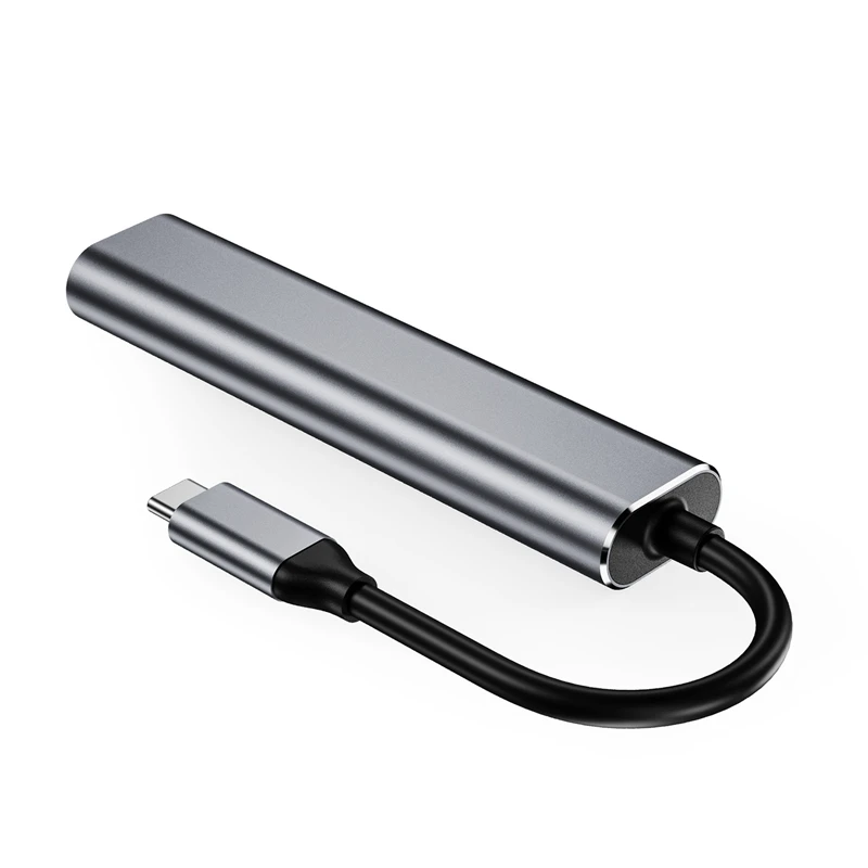 

USB C HUB, 5-In-1 USB C Docking Station Adapter, USB-C to HDMI+Type-C+USB3.0+USB2.0, Up to 3840X2160P/30HZ
