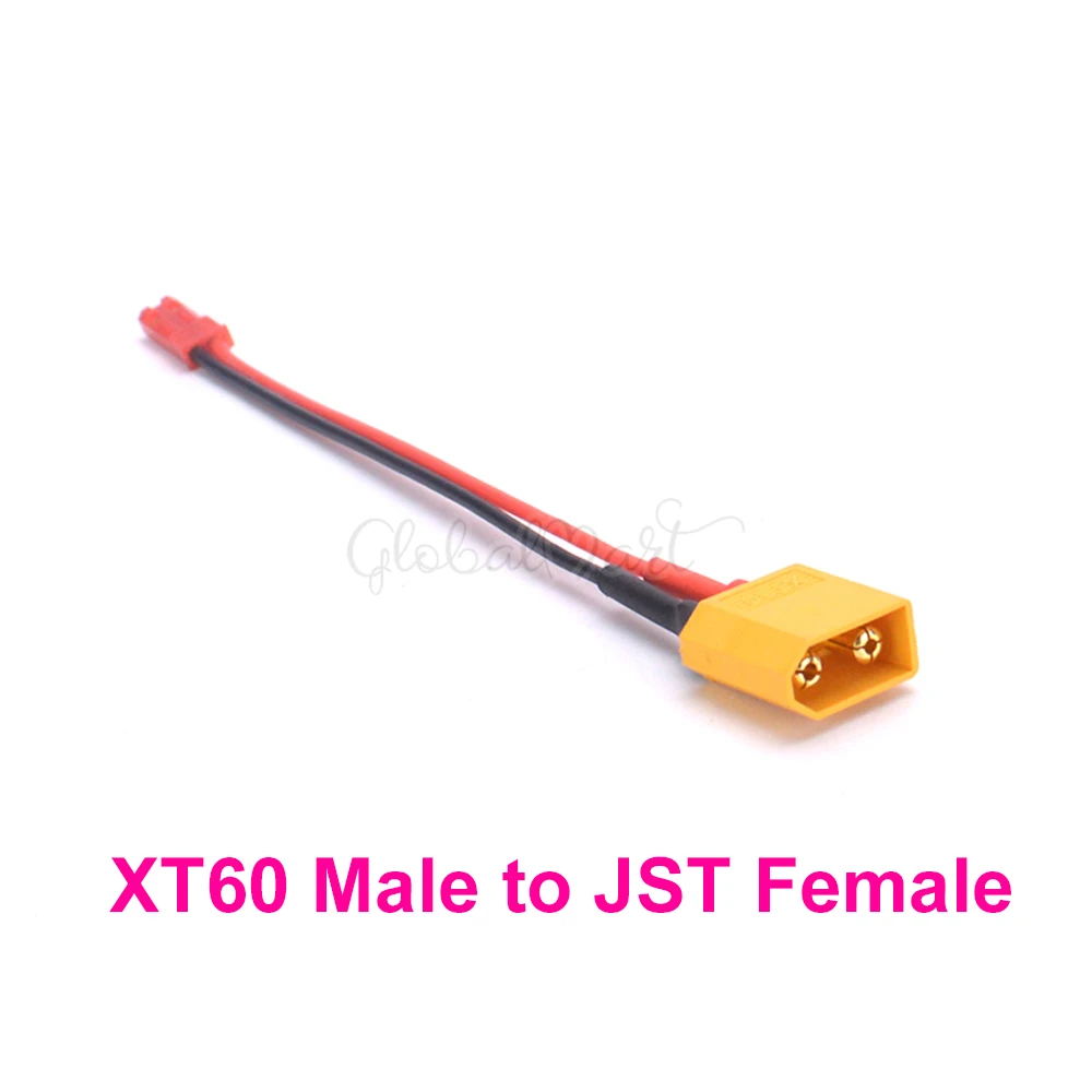 XT60 Male to JST XT30 XT60 T штекер мужской/женский для JST разъем зарядный кабель-адаптер конвертер 22AWG для RC Хобби батарея FPV RC модели - Цвет: XT60 Male to JST