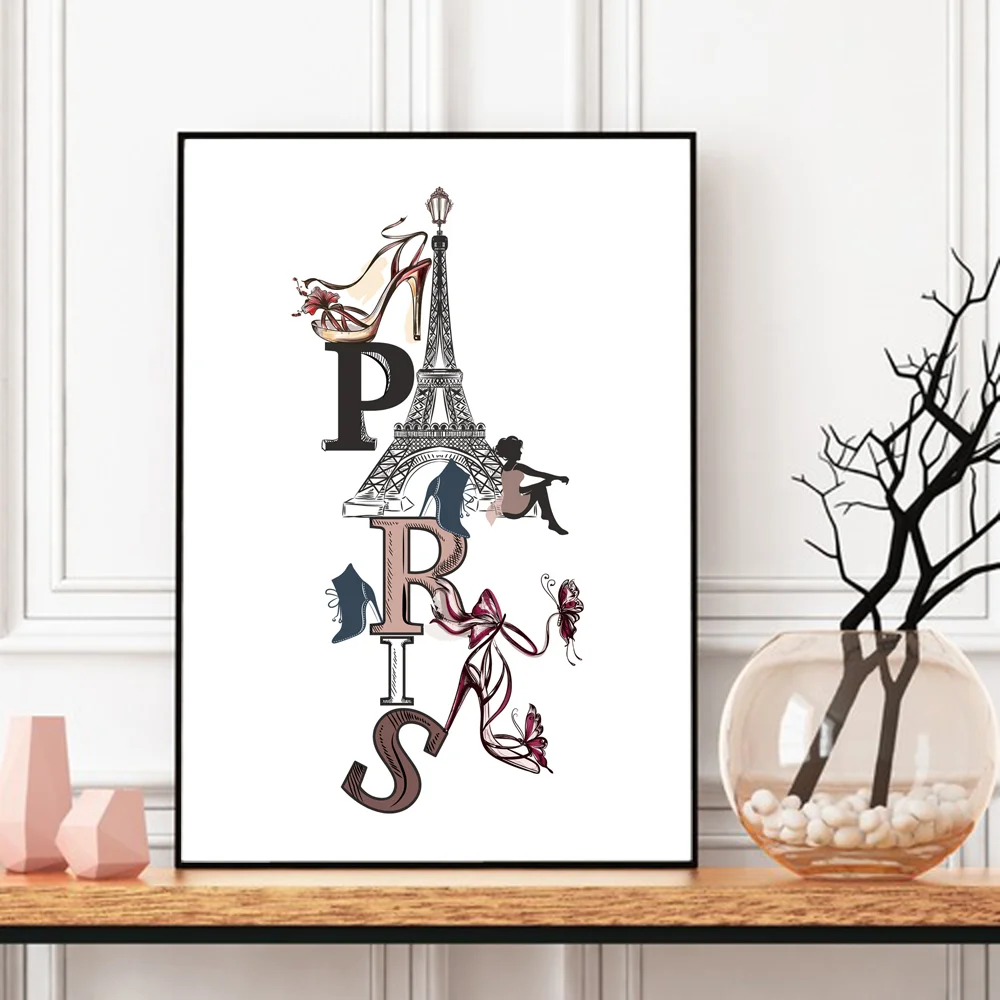 Простой Парижский модный элемент домашний декор в скандинавском стиле настенная