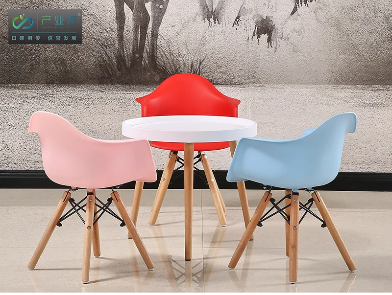 Nordic children furniture kids stool plastic wood chair children toddler designer fashion Kids chair home furniture dropshipping