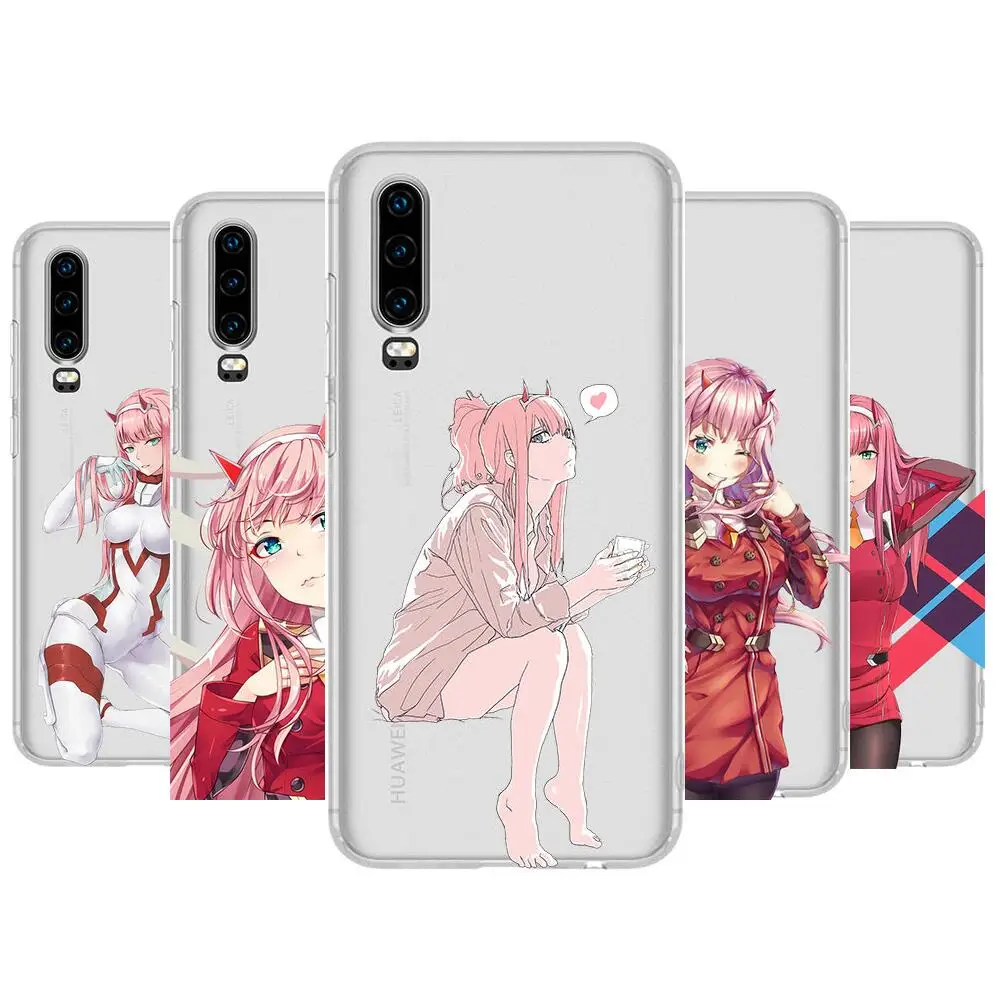 

Darling in the FranXX Anime Transparent Clear Phone Case For Huawei Honor 20 10 9 8A 7 5T X Pro Lite 5G Etui Coque Hoesjes Co