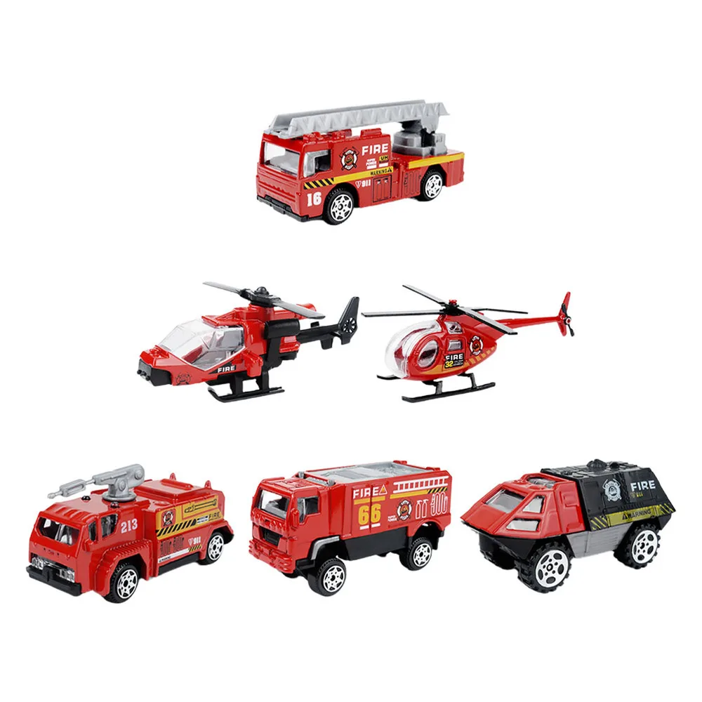 

1 Set/6pcs Simulation Fire Engine Model Educational Fire Car Model Kids