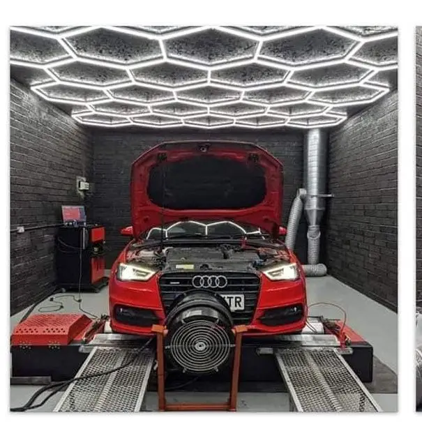 Потолочный светильник на заказ шестигранный светодиодный для цеха покраски