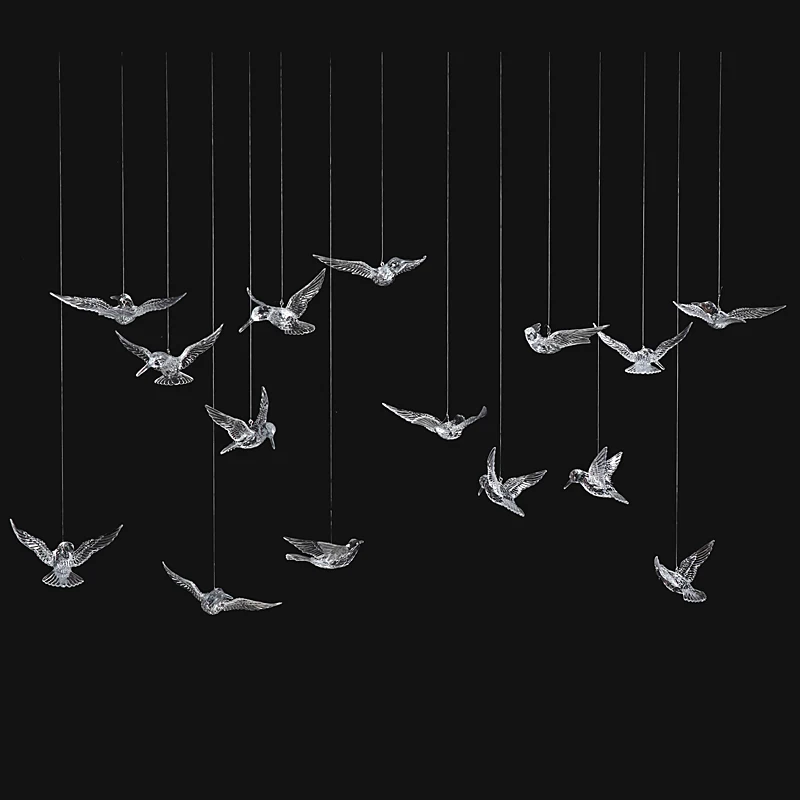 Украшение на Хэллоуин Рождество домашний декор вечерние прозрачные птицы