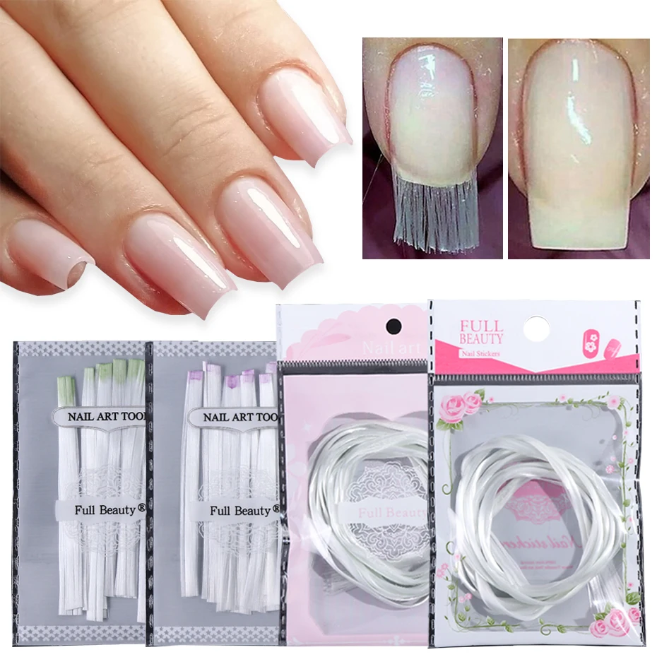 Профессиональное наращивание ногтей из шелка и стекловолокна для наращивания УФ