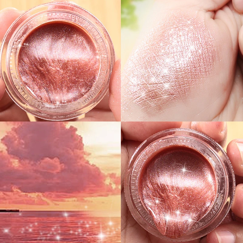 Блестящие жидкие тени для век гель желейные корейские мерцающие монохромные