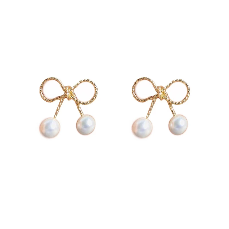 

Серьги-гвоздики из серебра 925 пробы с бантом и жемчугом