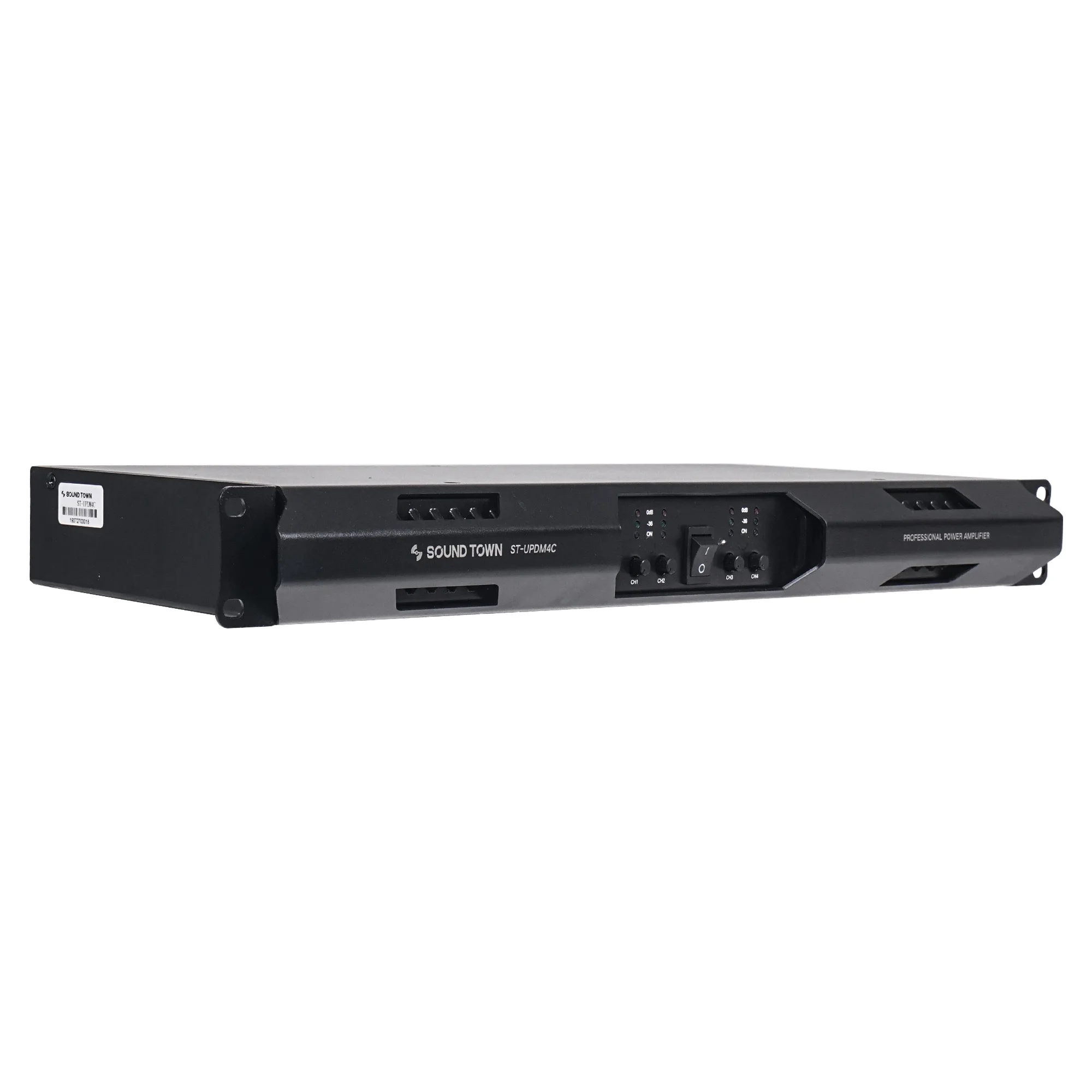 Усилитель мощности Sound Town 1U 4 канальный PA/DJ 4x950 Вт при 8 Ом (ST UPDM4C)|Сценическое