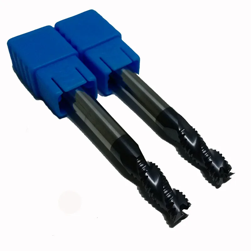 2 шт. 3 канавки 8 мм концевые фрезы для черновой шероховатости D8 * 25*75 HRC45 спиральные