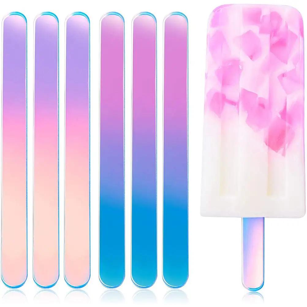 

50 Pcs DIY Acrylic Cakesicle Sticks Gradient Ice Cream Soft Durable Freezer Popsicle Sticks Home Kitchen Supplies