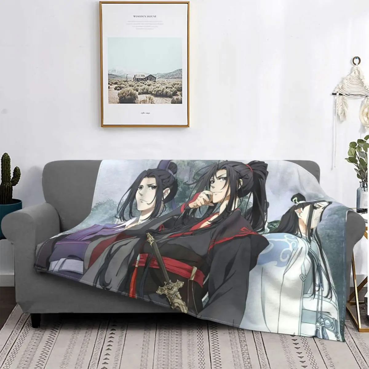 

Одеяла с флисовой подкладкой Mo Dao Zu Shi, ультрамягкие декоративные одеяла для постельного белья, тонкое плюшевое одеяло для спальни